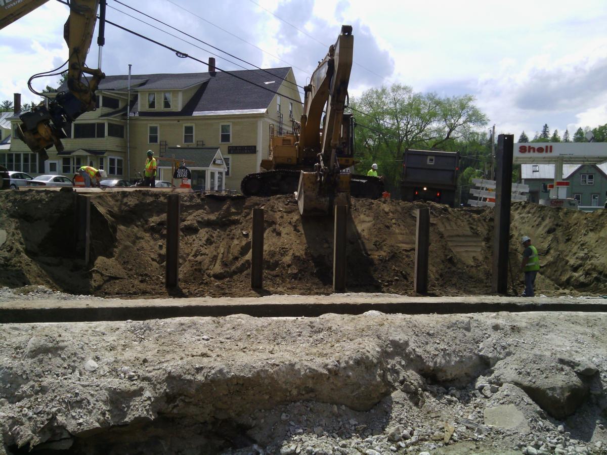 excavation around piles