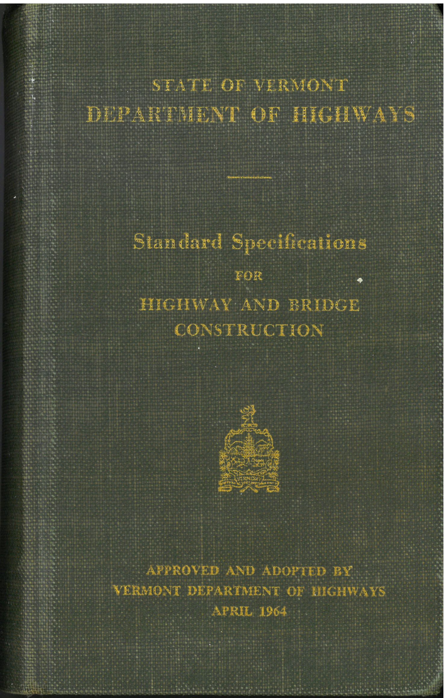 1964 Standard Specifications for Highway and Bridge Construction Book Cover