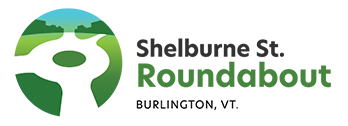 Logo of the Shelburne Street roundabout project in Burlington, VT