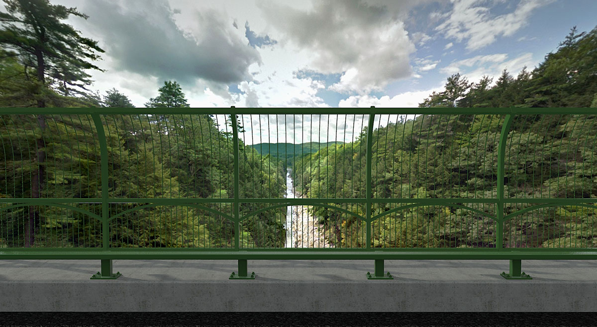 Upper Pedestrian Safety Rail Design for Quechee Bridge