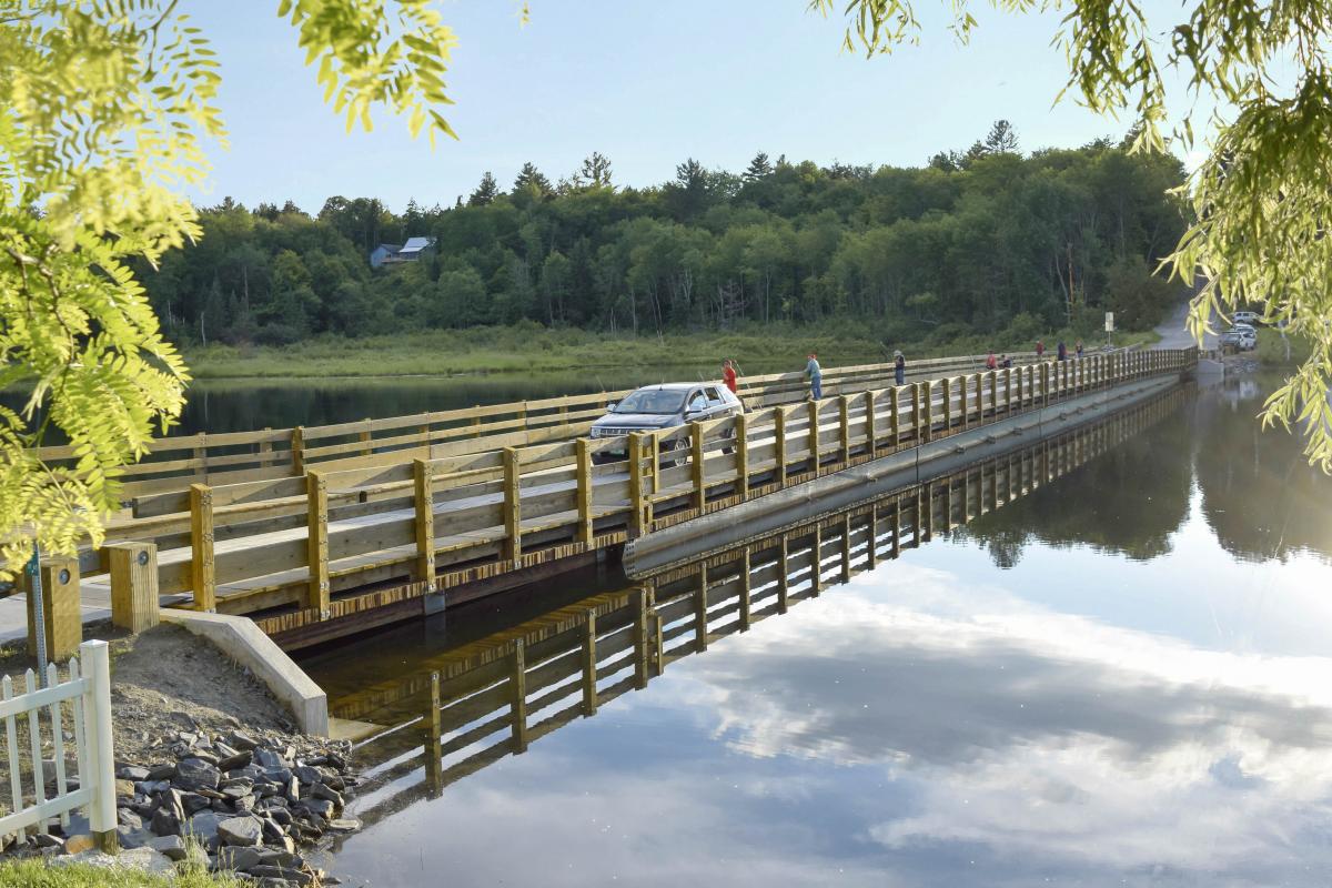 The floating bridge