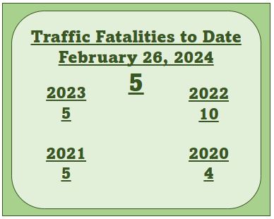 count of fatalities - 5 year comparison