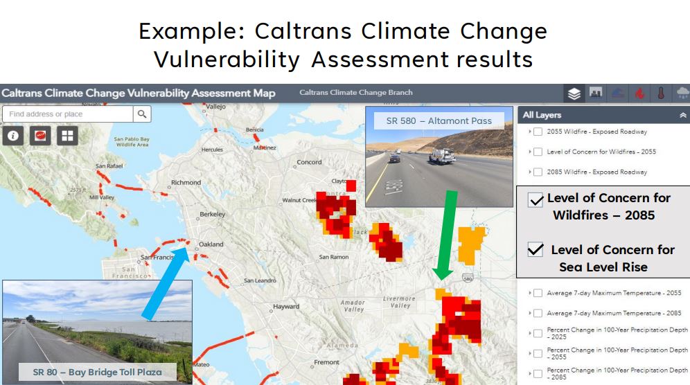 California resiliency planning tool