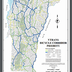 Thumbnail Link to the VTrans Bicycle Corridor Priority Map