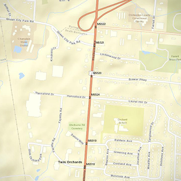 Project Location Map along U.S. & in South Burlington and Shelburne