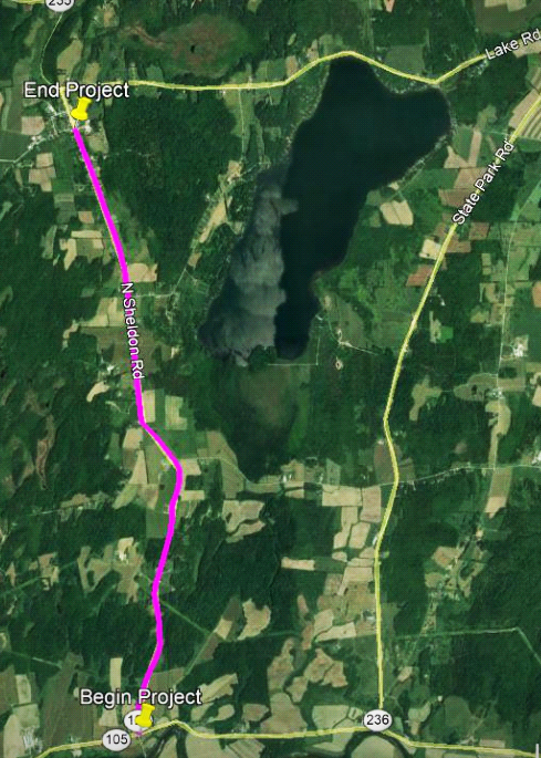 Map of the project stretching along VT Route 120
