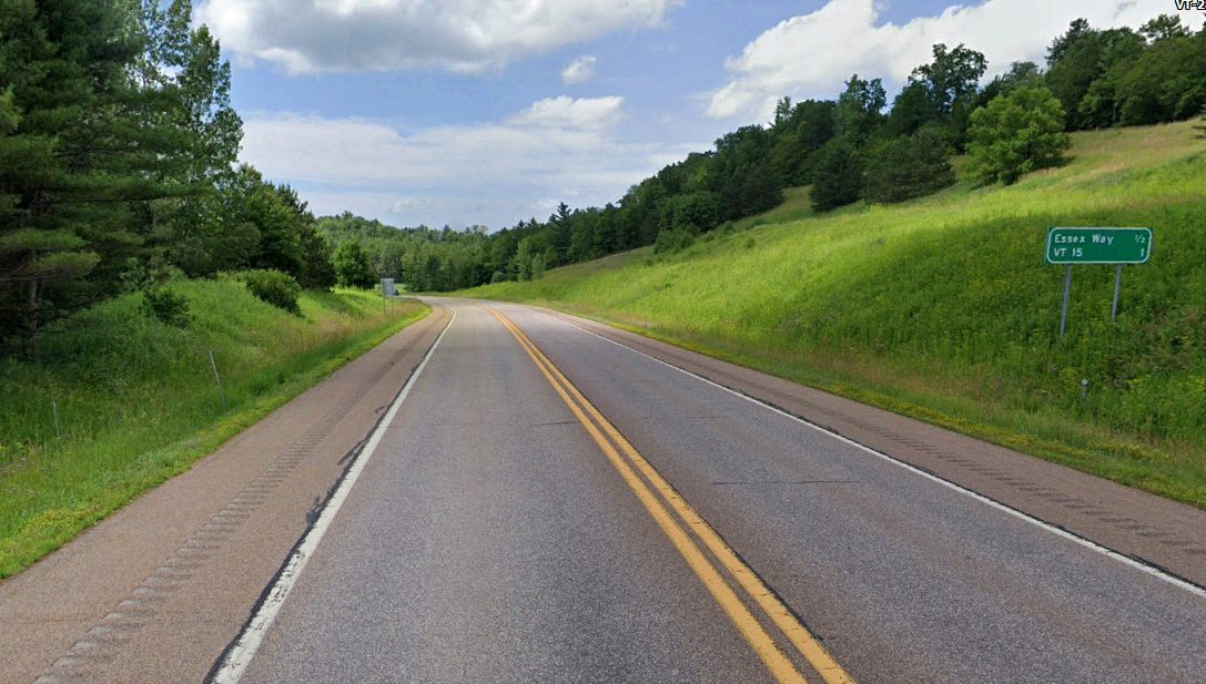 Looking west on VT Route 289