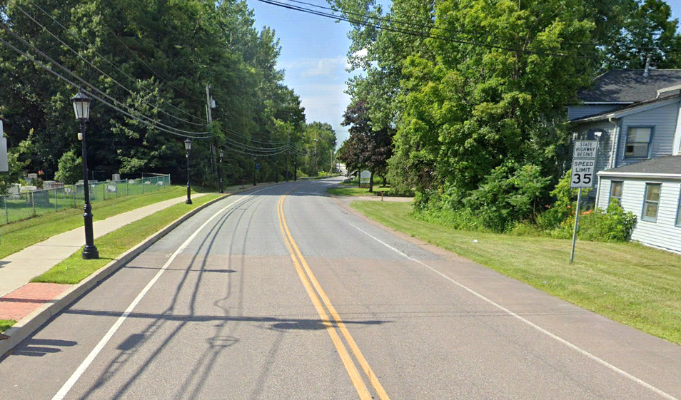 Looking north on VT Route 2A